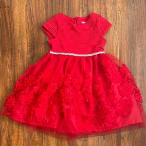 Nannette Red Floral Dress